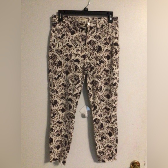 L'AGENCE Denim - L'AGENCE Snakeskin Python Print Skinny Jeans‎ Neutral Stretch Denim Size 30